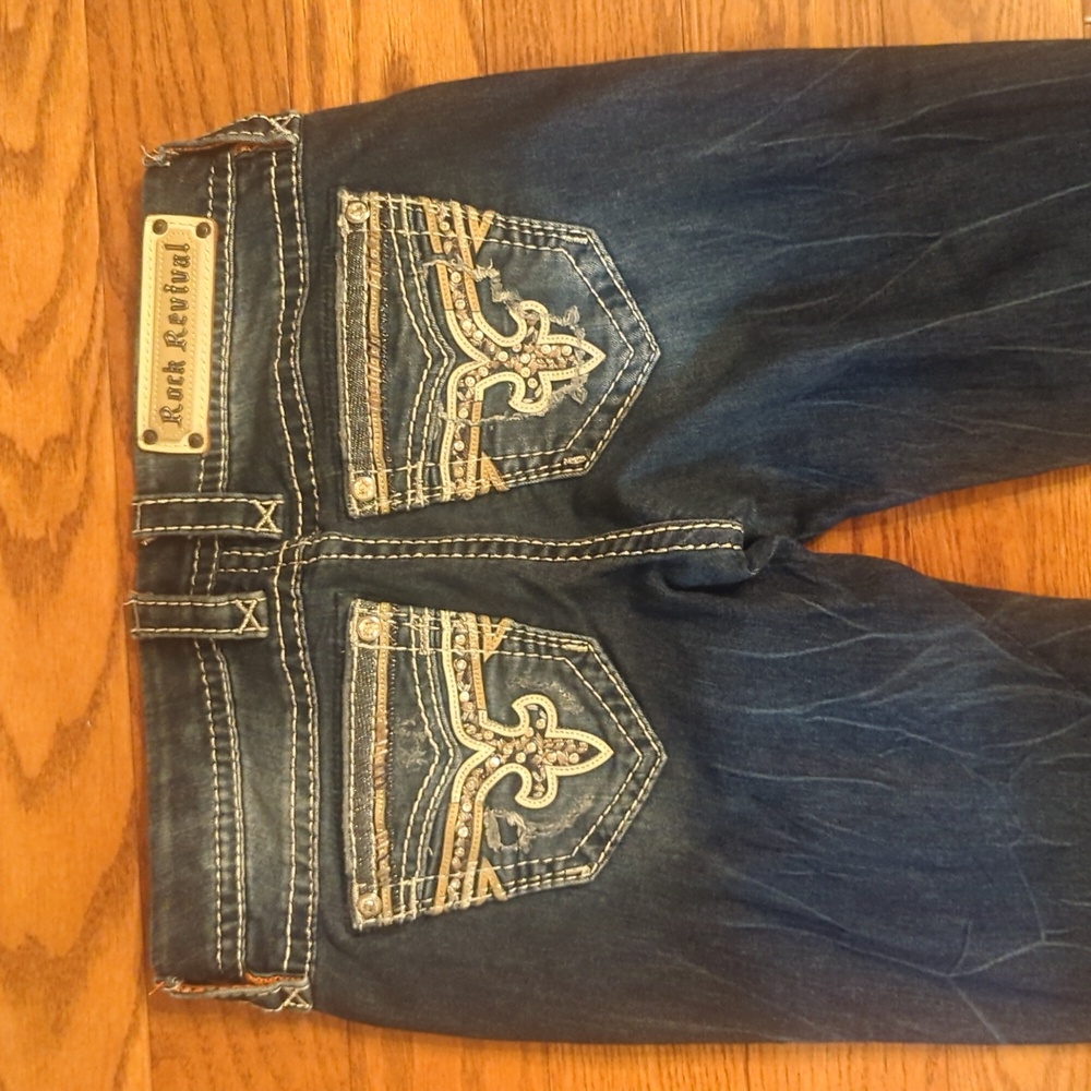Rock Revival Boris bling Jeans Size 27  32" inseam